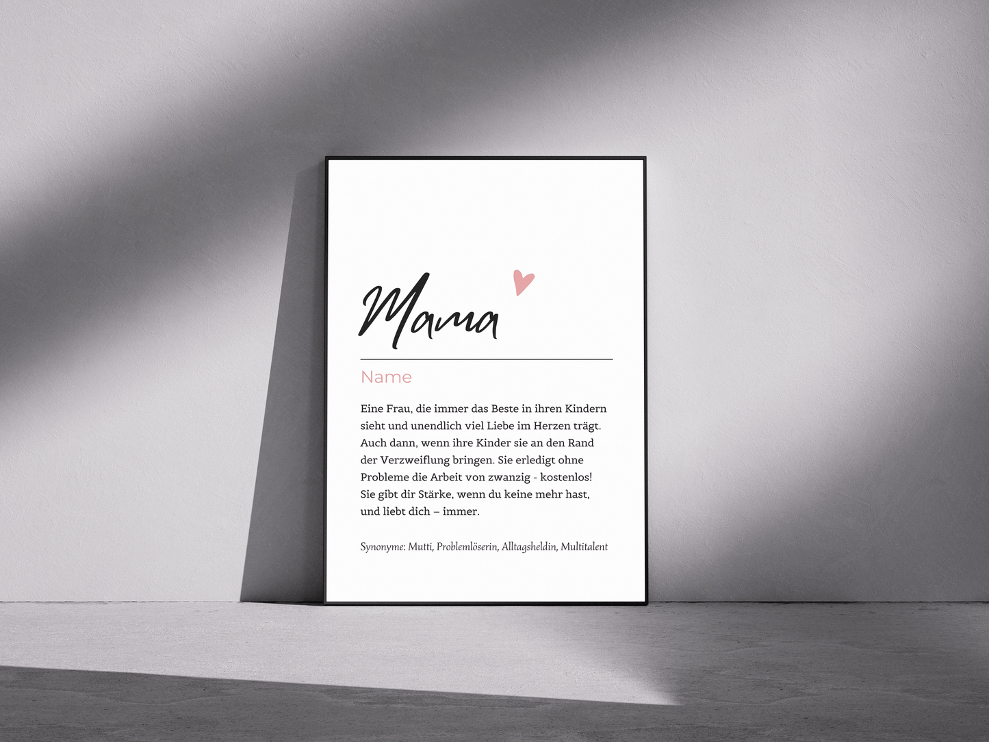 Mama personalisierbarer Text