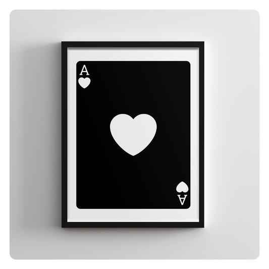 Ass Karte schwarz