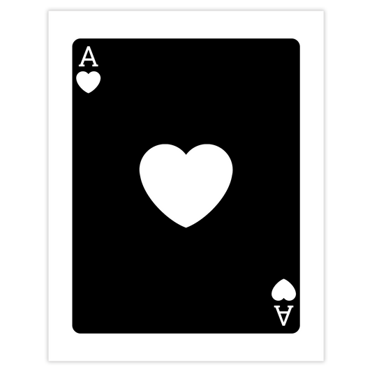 Ass Karte schwarz