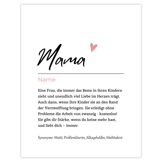 Mama - personalisierbarer Name