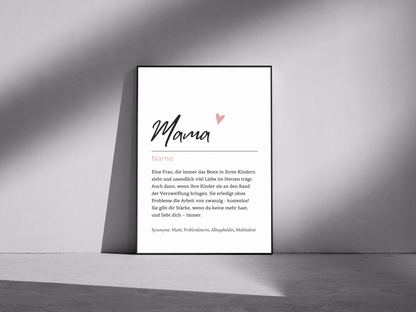 Mama personalisierbarer Text
