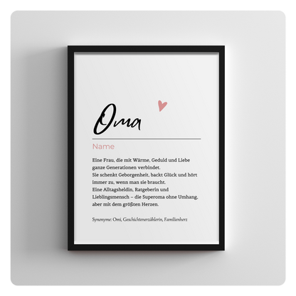Oma - personalisierbarer Name