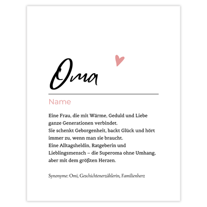 Oma - personalisierbarer Name