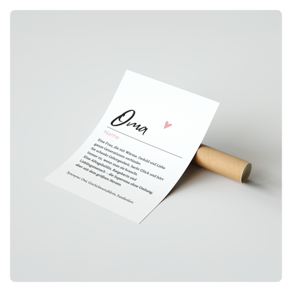 Oma - personalisierbarer Name