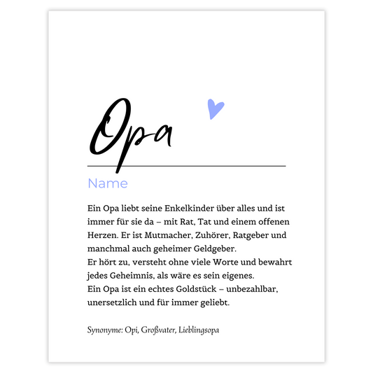 Opa - personalisierbarer Name