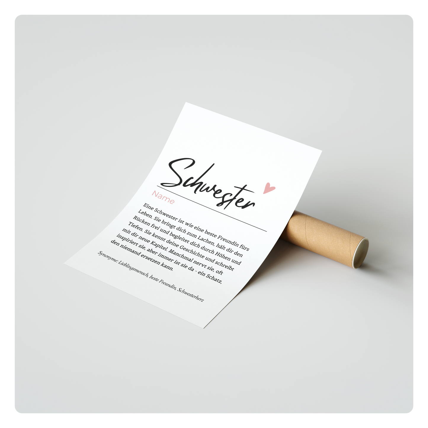 Schwester - personalisierbarer Name