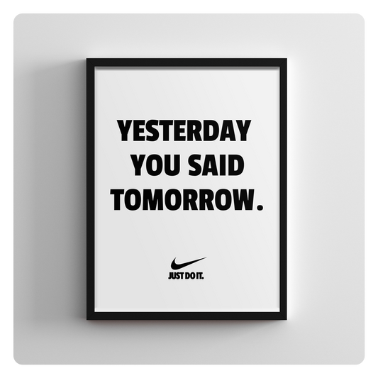 Yesterday you said tomorrow.