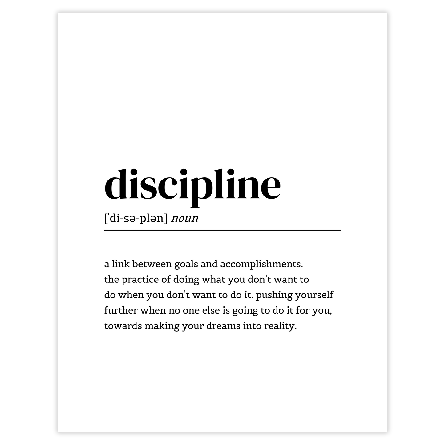 discipline (wort definition)